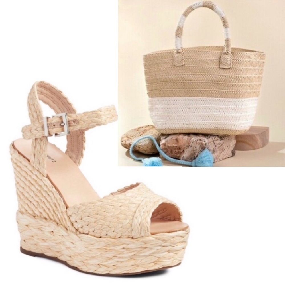 Espadrille Wedge Sandals NIB Schutz - Picture 3 of 12
